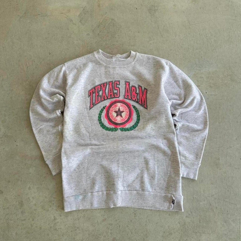 90s Vintage Grey Texas A&M Aggies Crewneck Sweatshirt